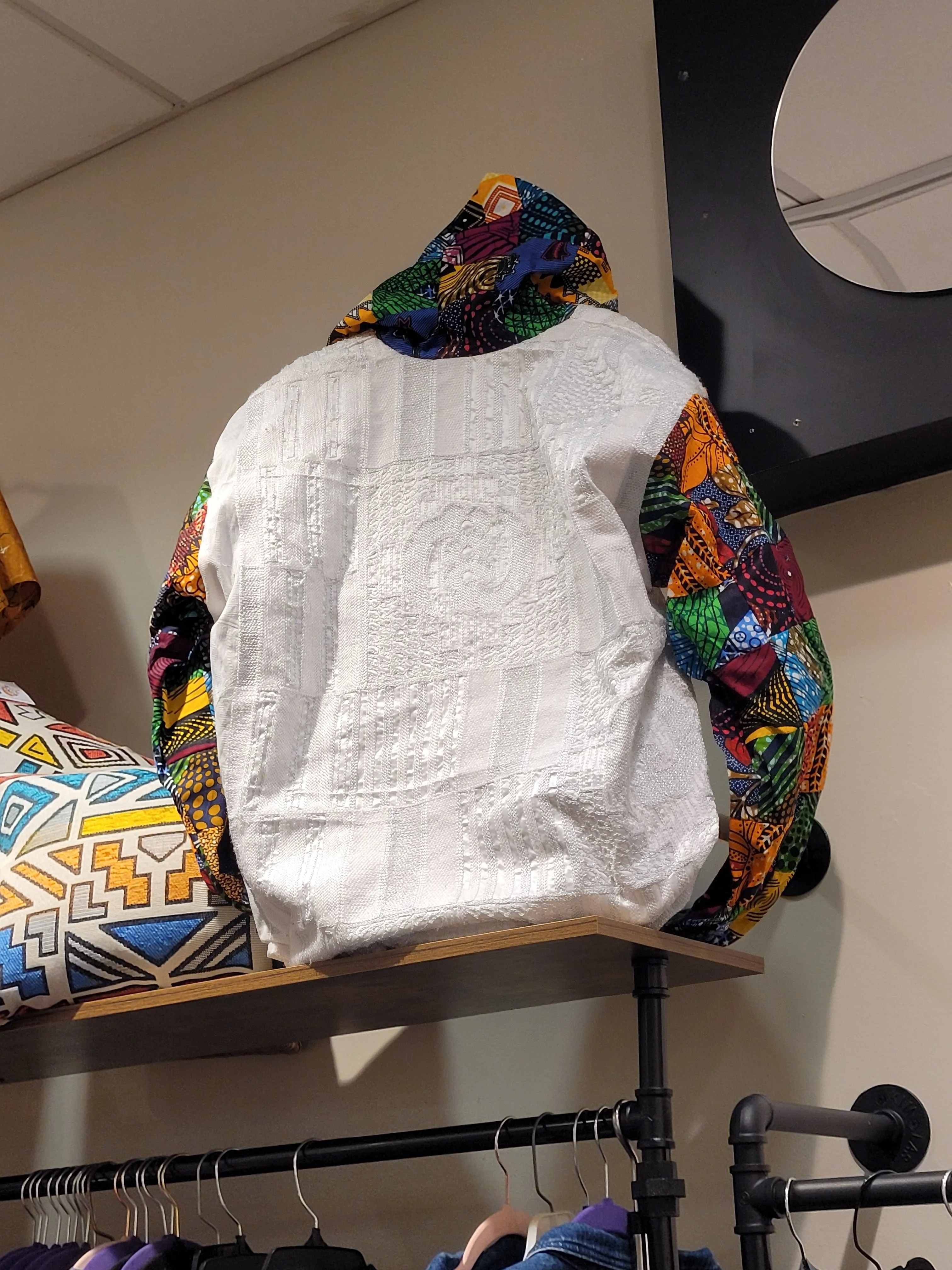 Afrofunk Wear -White Gye Nyame Jacket