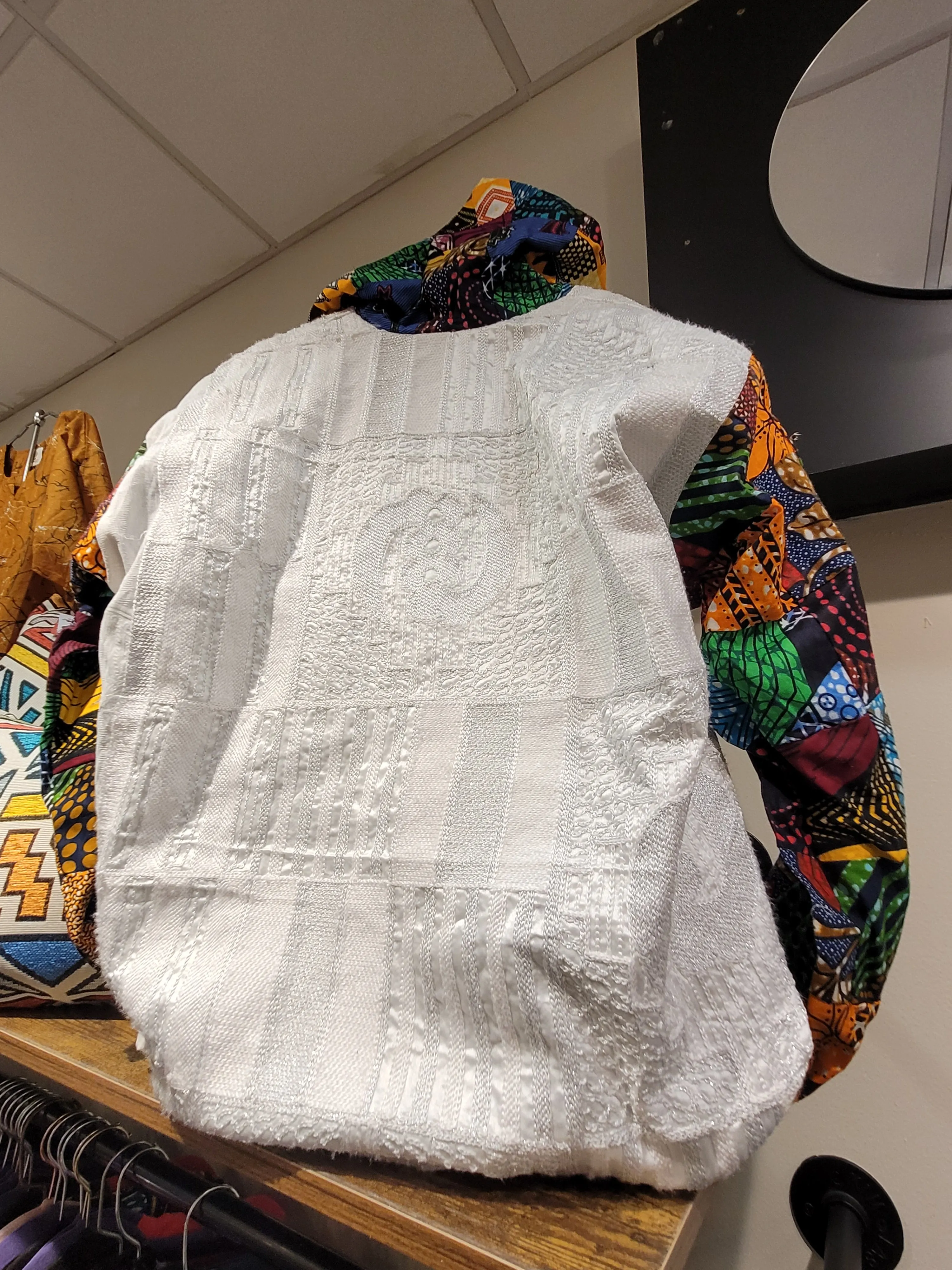 Afrofunk Wear -White Gye Nyame Jacket