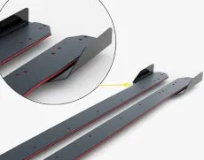 Maxton Design -  Street PRO Side Skirts Diffusers   Flaps Volkswagen Polo GTI Mk6 Facelift
