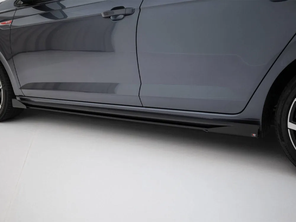 Maxton Design -  Street PRO Side Skirts Diffusers   Flaps Volkswagen Polo GTI Mk6 Facelift