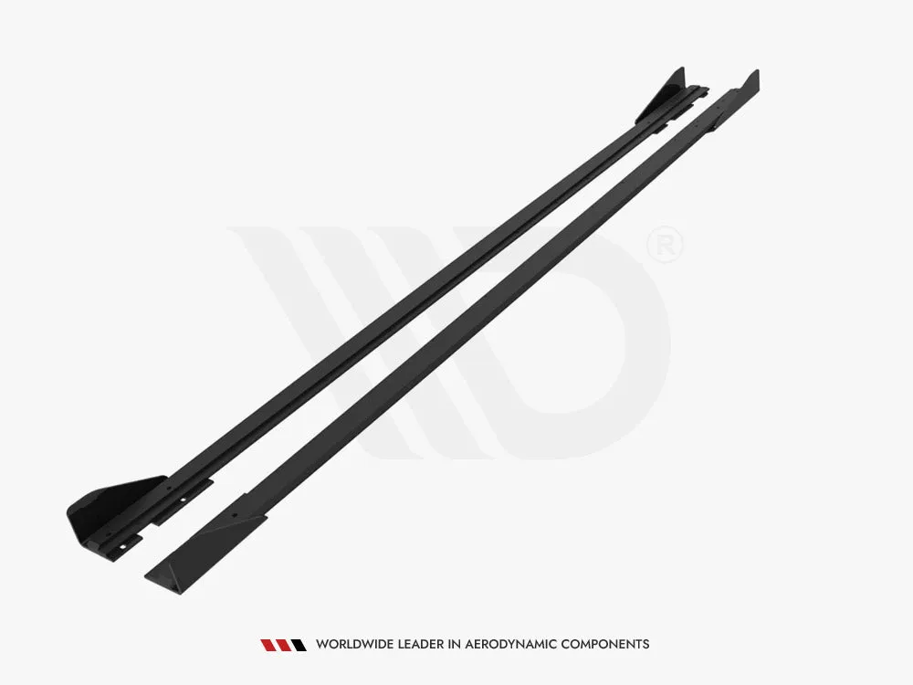 Maxton Design -  Street PRO Side Skirts Diffusers   Flaps Volkswagen Polo GTI Mk6 Facelift