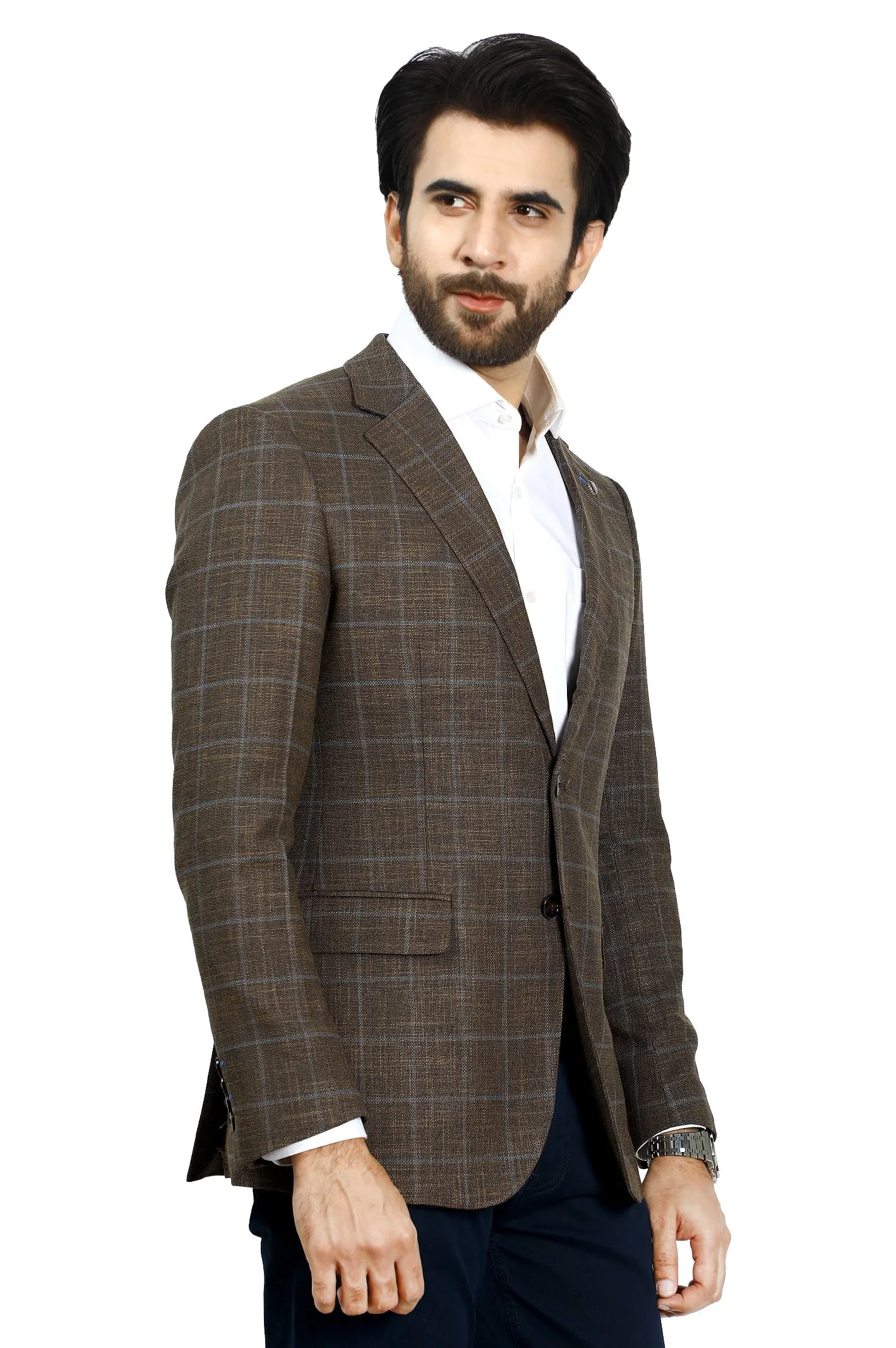 Mens Blazer SKU: CF3983-BROWN