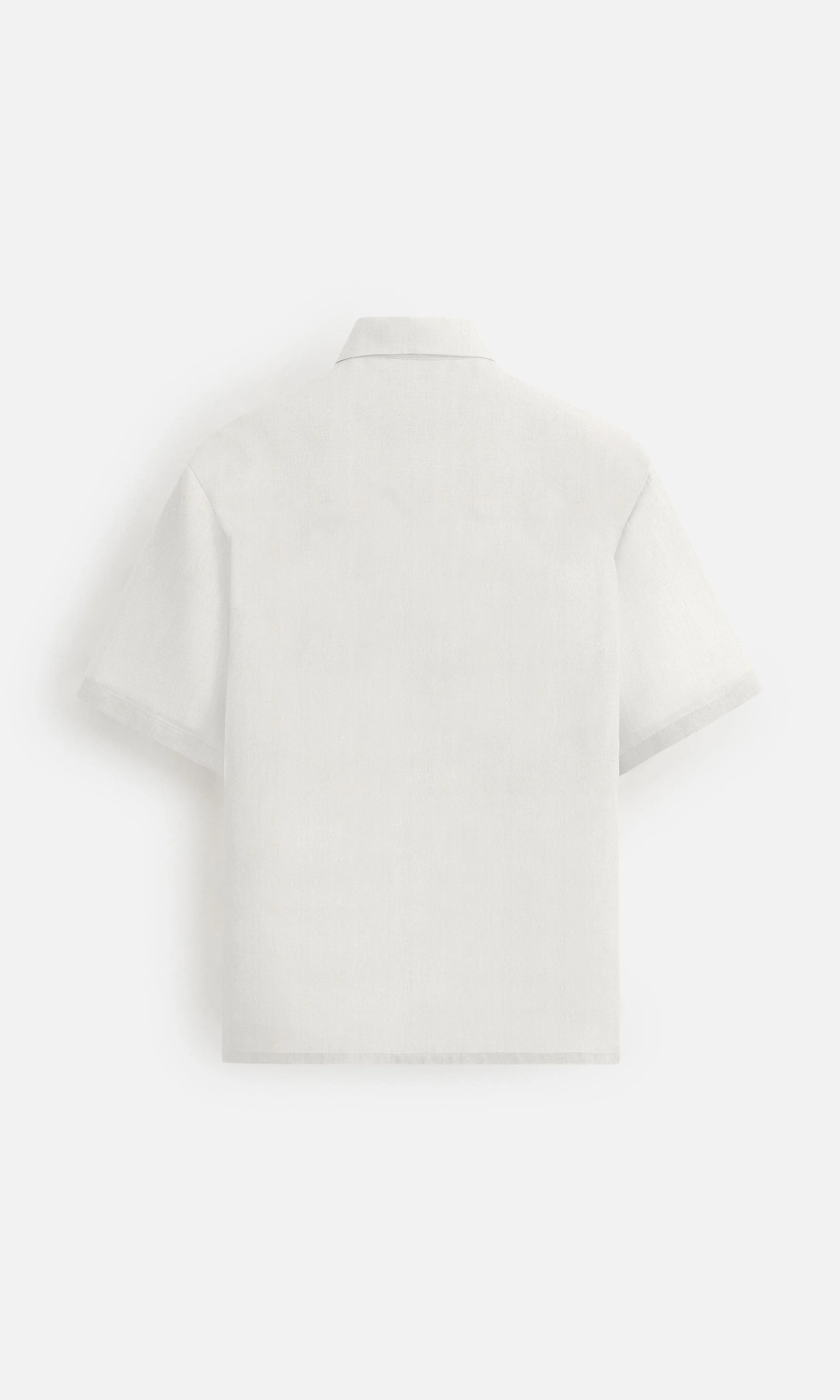 Modern Splash Pure Satin Linen Short Sleeve Shirt