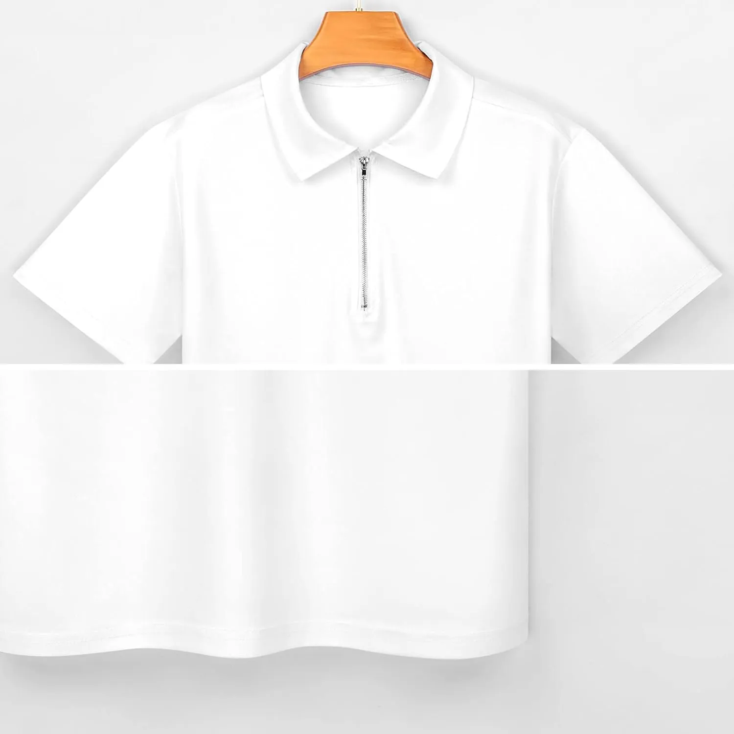 Ochsner Goes Pink Mens Zip Up Polo Shirts Short Sleeve Quick Dry Casual Sports Outdoor Golf Tennis Shirt