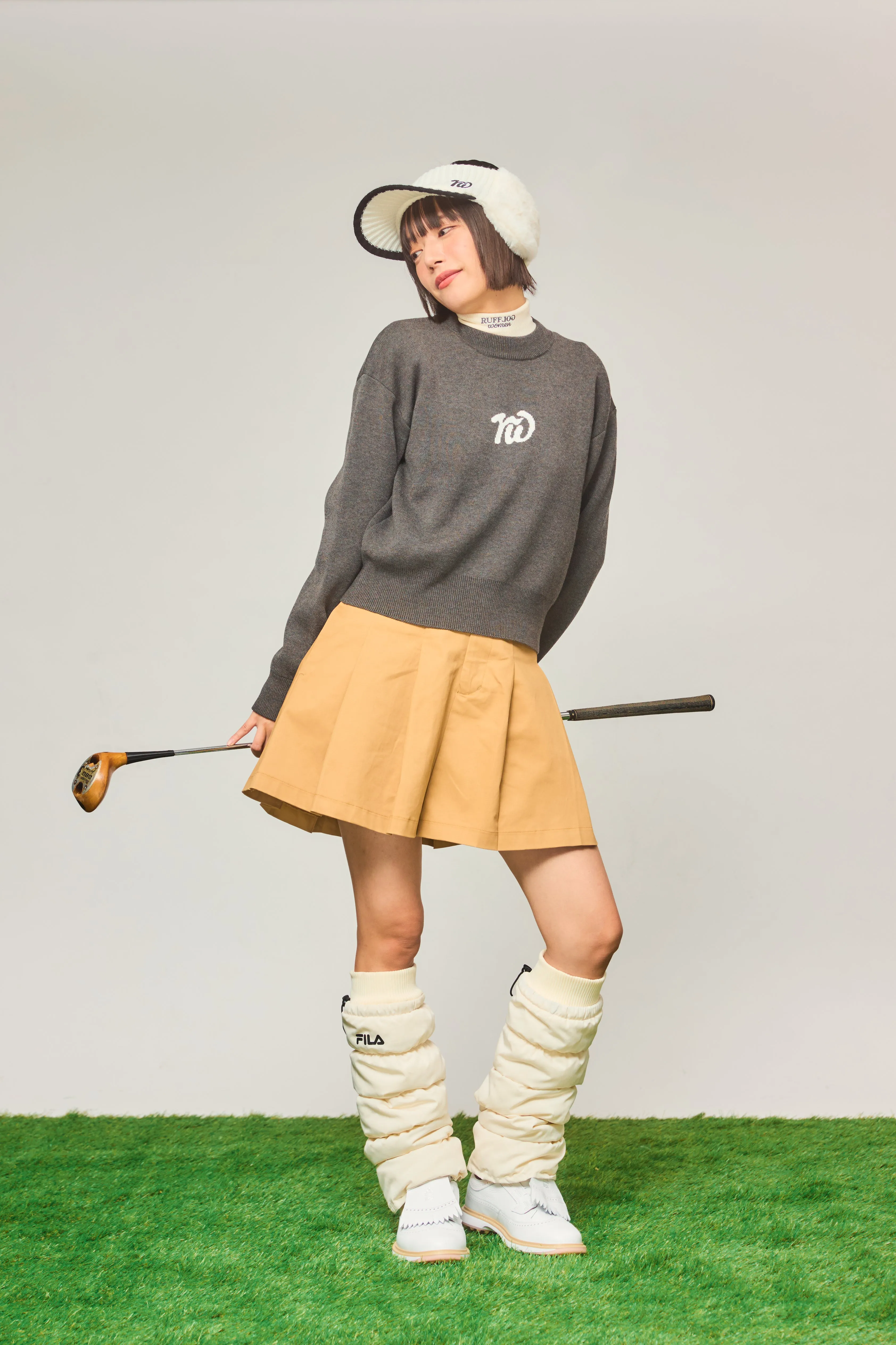 RW waist design skirt BEIGE