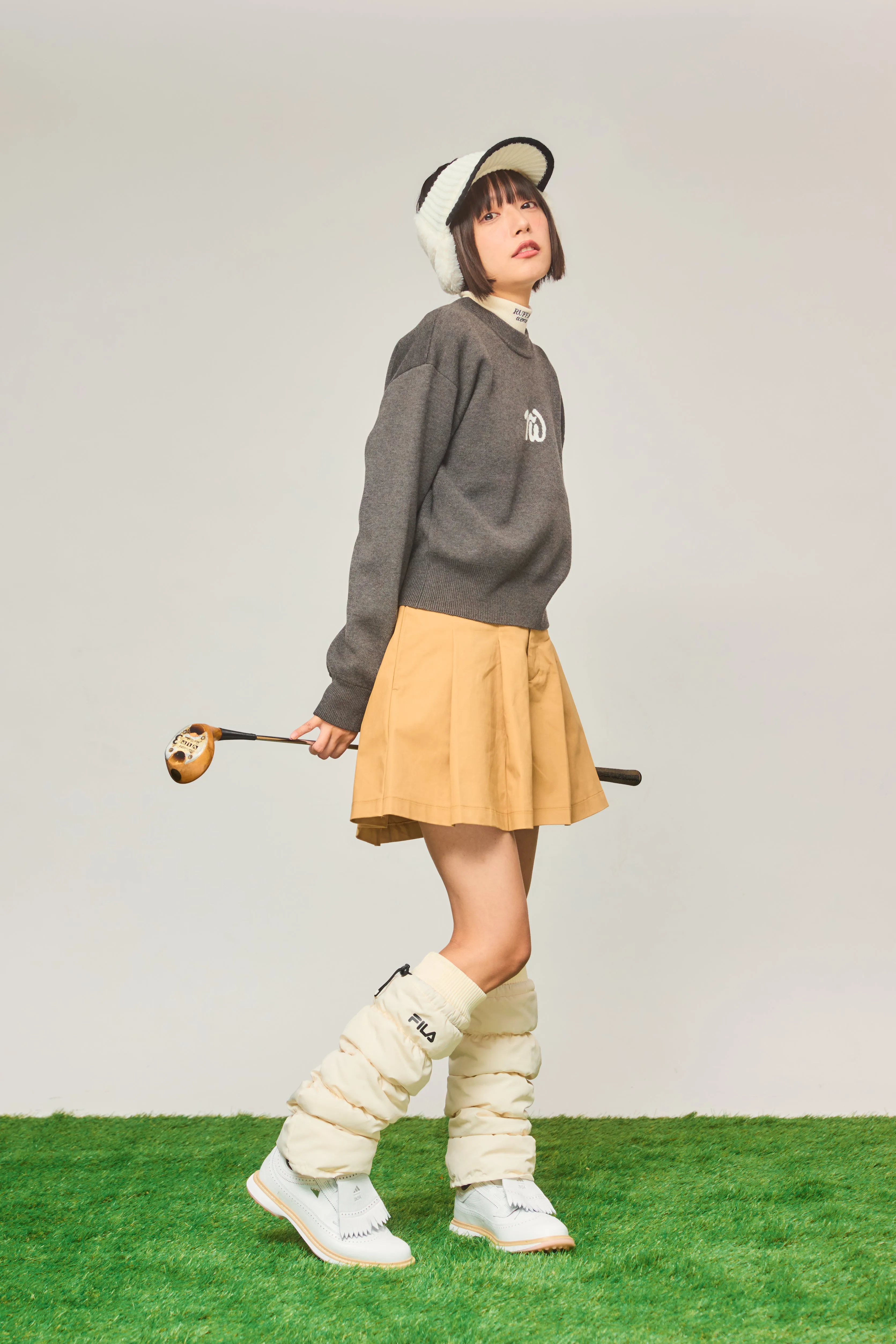 RW waist design skirt BEIGE