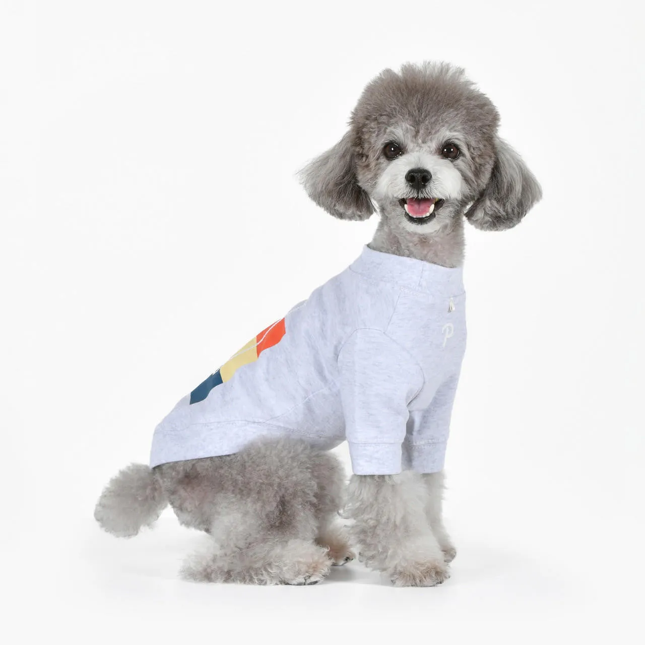ryder multicolor square tee - grey