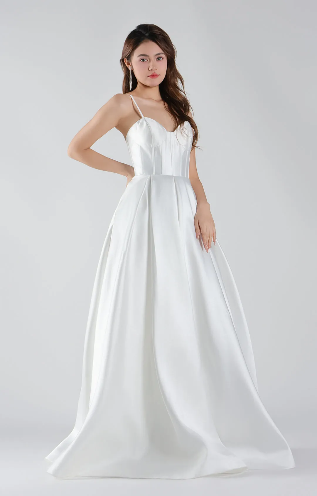Sweetheart Neckline Bodice Fishbone A-line Dresses