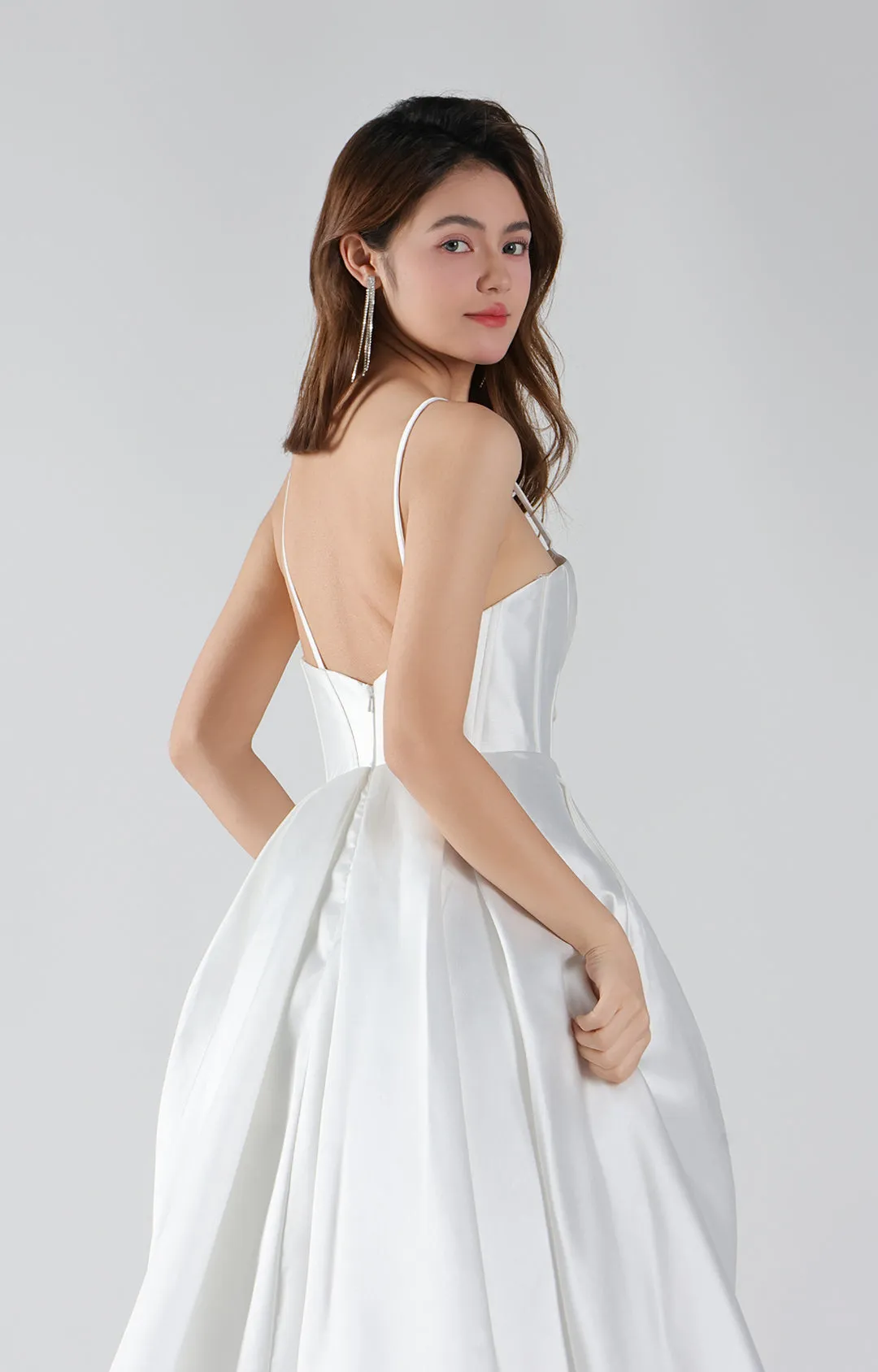 Sweetheart Neckline Bodice Fishbone A-line Dresses