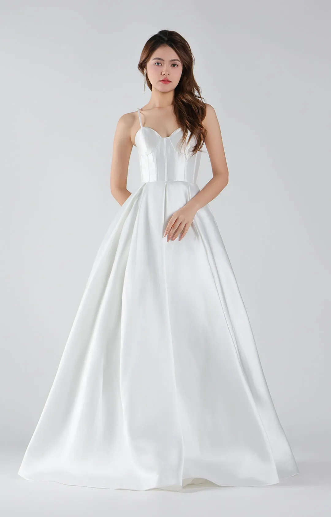 Sweetheart Neckline Bodice Fishbone A-line Dresses