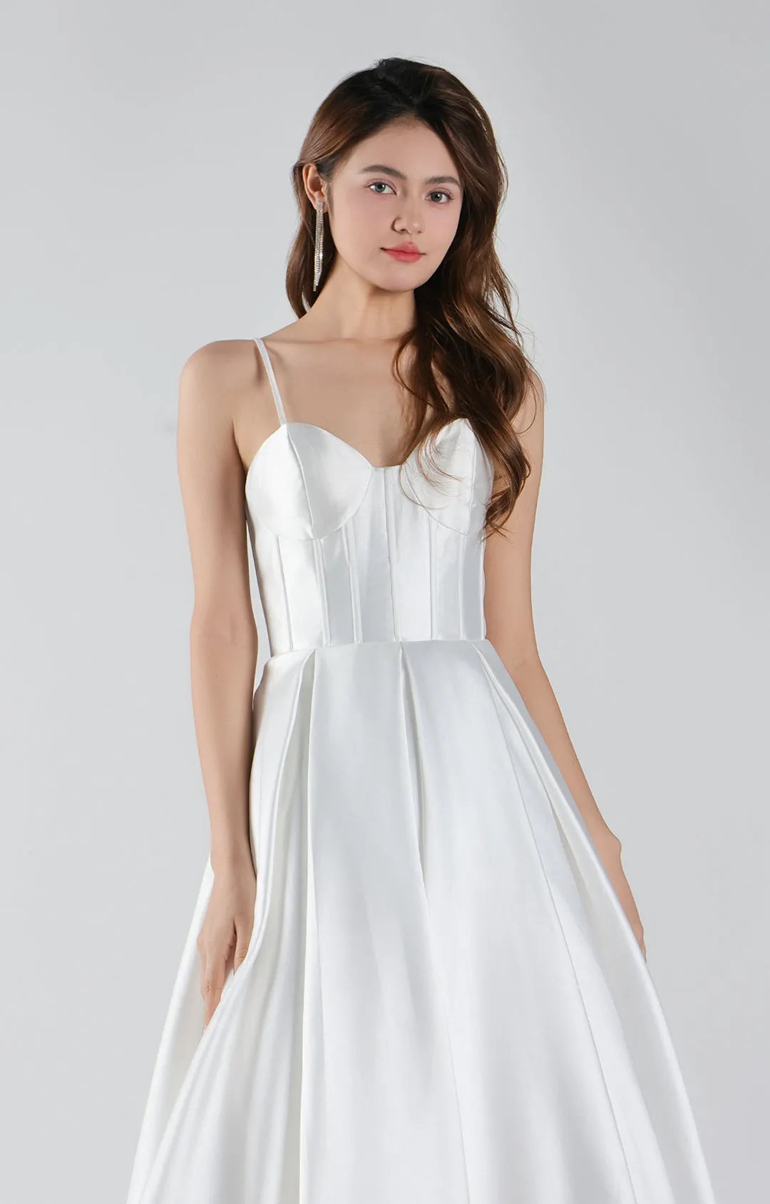 Sweetheart Neckline Bodice Fishbone A-line Dresses