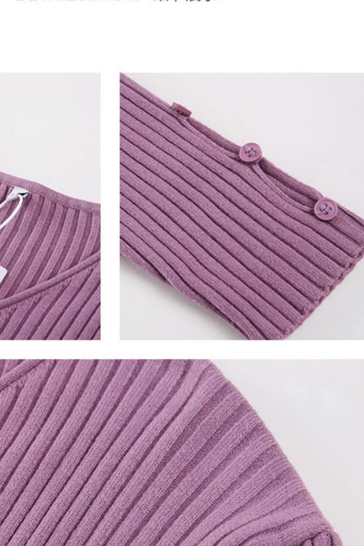 Temperament V-neck loose slimming knitted dress