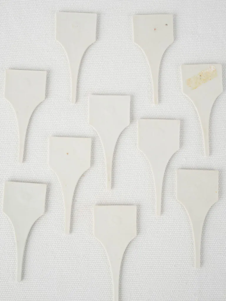 Vintage porcelain cheese labels x 10