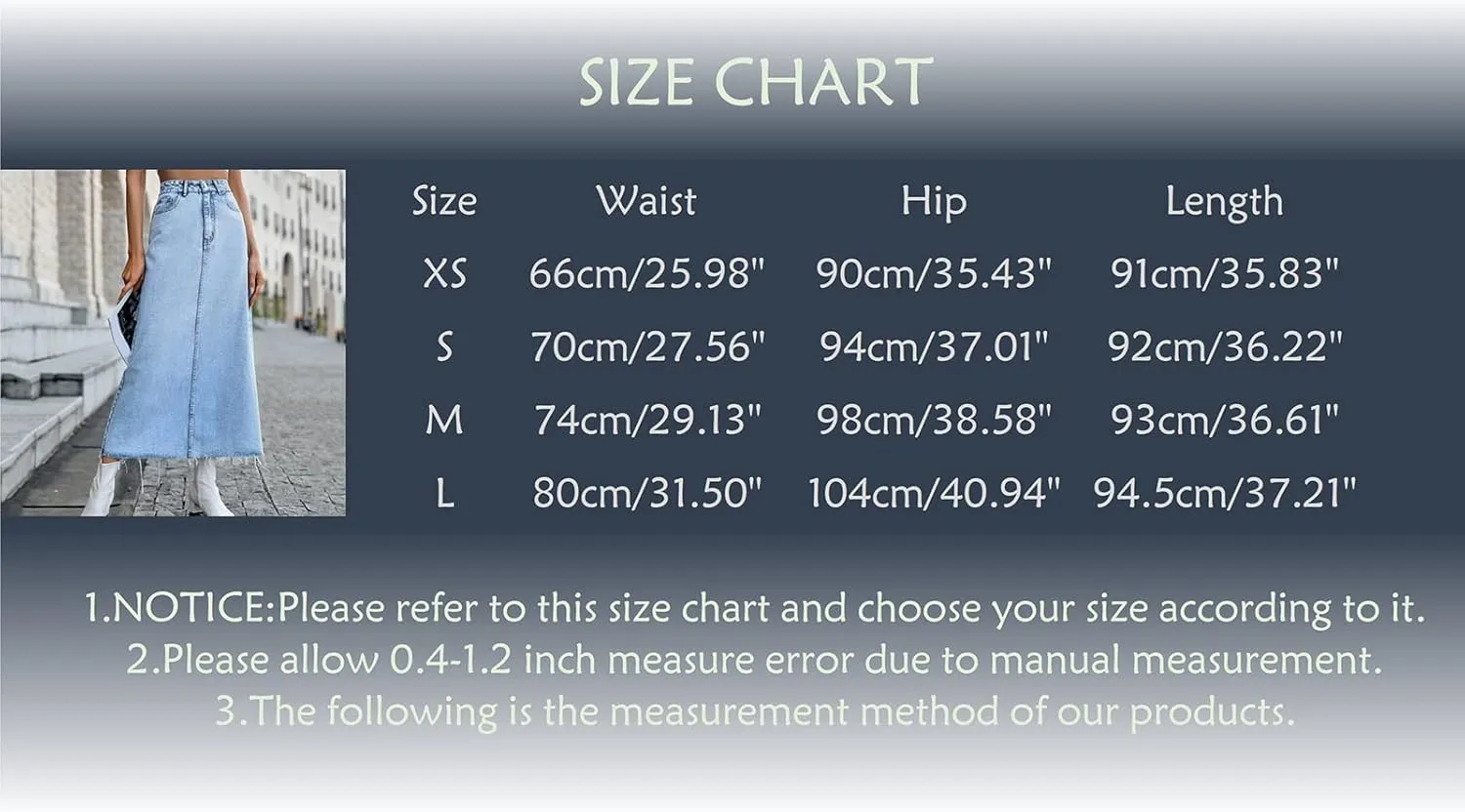 Women's High Waist Denim Skirt Elegant Solid Color Long Skirts Button Down A Line Skirts with Pockets